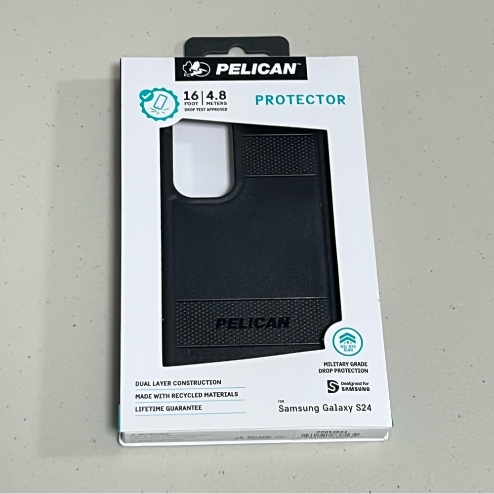 🆕 PELICAN Samsung Galaxy S24 Protector Military Grade Cellphone Case in Black
